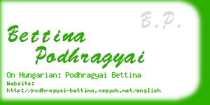 bettina podhragyai business card